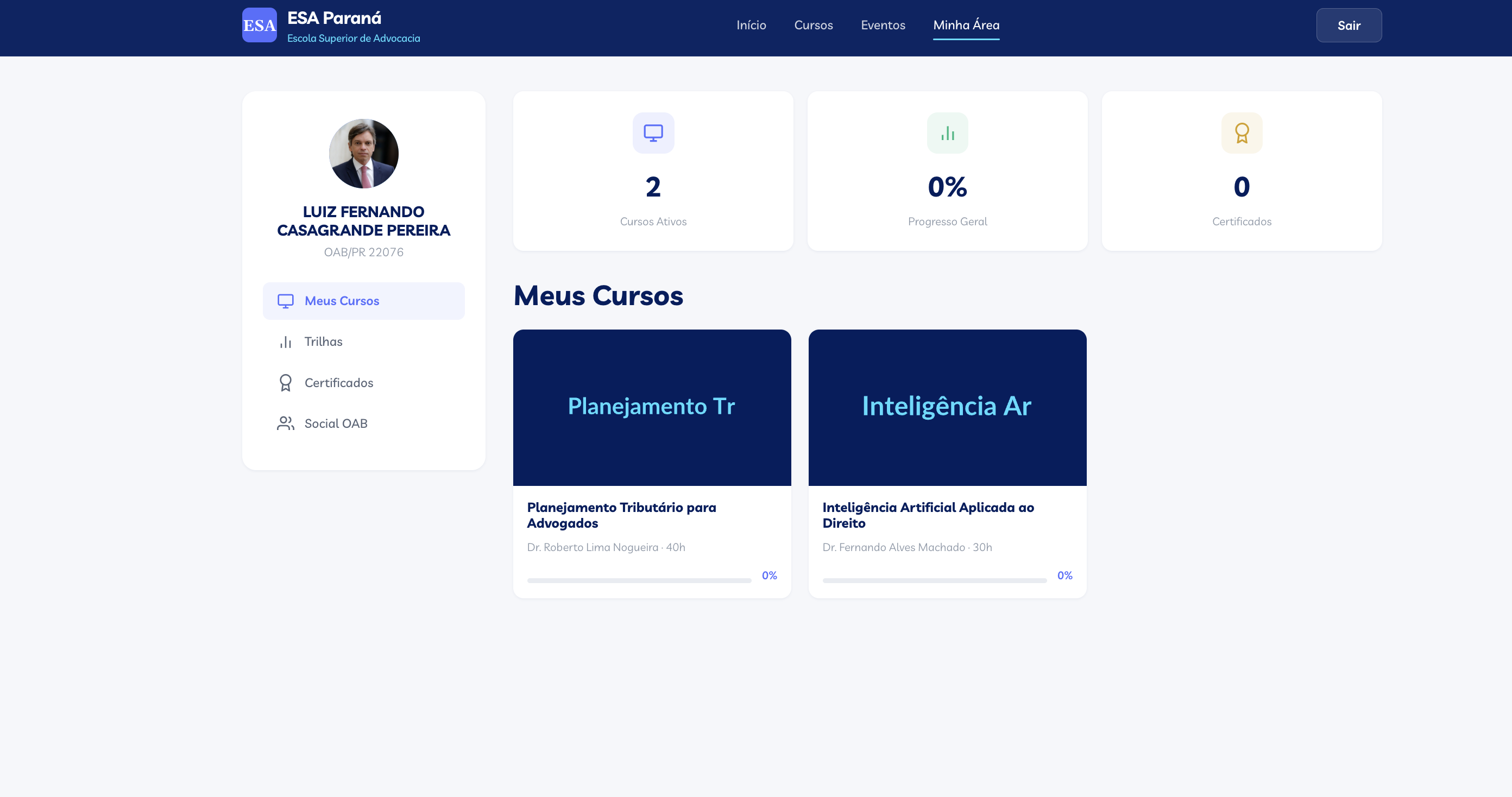 Minha &Aacute;rea ESA